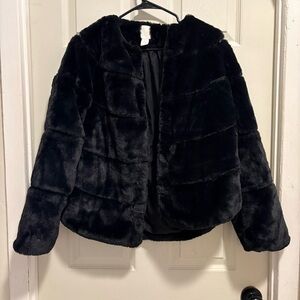 Black Faux Fur Coat Women’s Size M